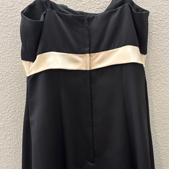 Alfred Angelo Black Maxi Dress with Cream Accent - Picture 3 of 3